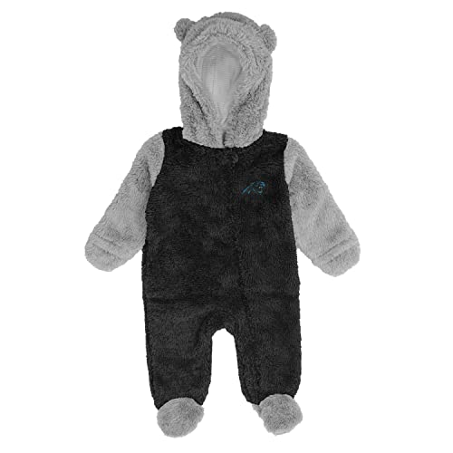 OuterStuff NFL Teddy Fleece Baby Overall - Carolina Panthers - 6-9M von Outerstuff