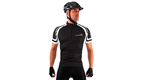 Outstars Fahrrad/Bike Trikot Kurzarm, Schwarz/Weiß, Größe XL von Outstars