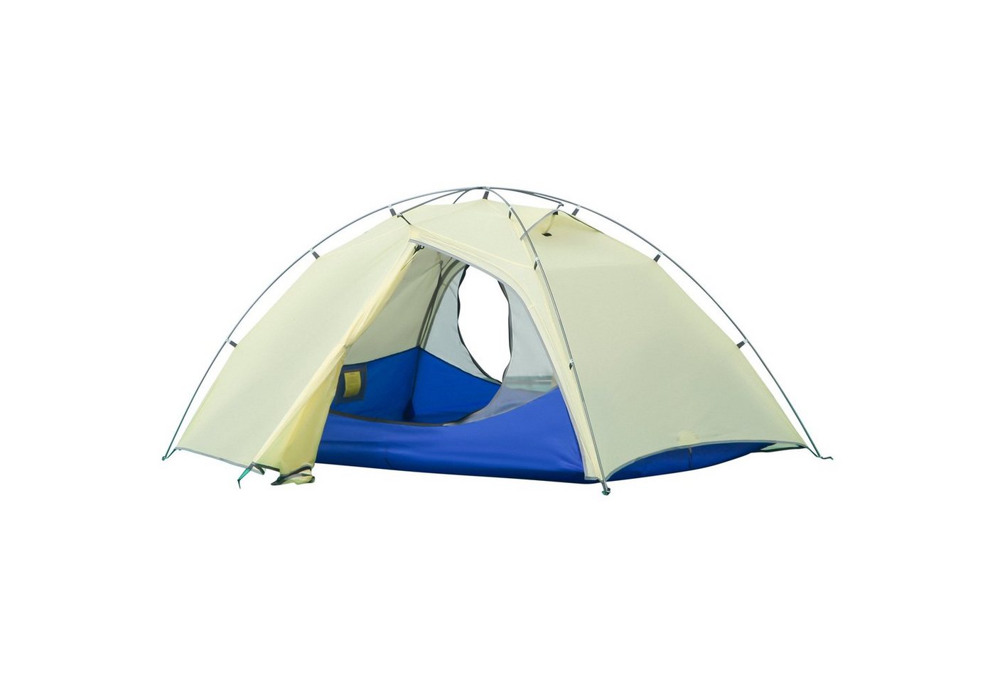 Outsunny Kuppelzelt PU3000mm, einfache Einrichtung für Trekking, Personen: 2 (Wurfzelt, 1 tlg., Camping Zelt), für Garten, Balkon, Cremeweiß von Outsunny