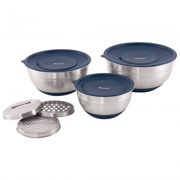Outwell - Chef Bowl Set With Lids & Graters - Geschirr-Set Gr One Size grau von Outwell