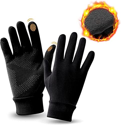 Ovnshery Handschuhe Thermo Herren Damen,Touchscreen Winterhandschuhe Warm Fahrradhandschuhe Sport Anti-Rutsch Full Finger für Laufen, Fahren, Radfahren, Wandern von Ovnshery