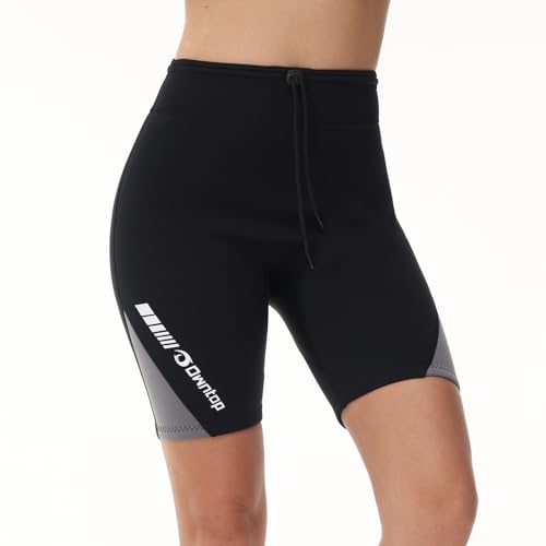 Owntop Damen Neoprenhose - 2mm Neoprenanzug-Shorts, Warm Halten für Surfen Schnorcheln Schwimmen Tauchen Neoprenanzug-Unterteile, Damen Grau XL von Owntop