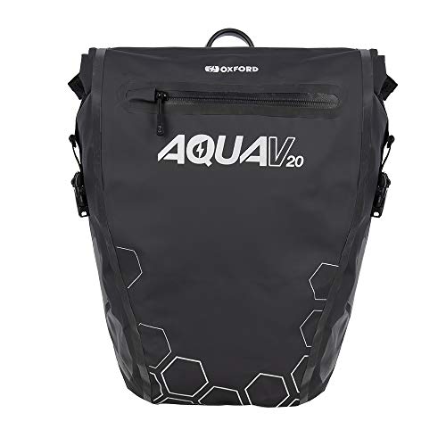 Oxford Products Aqua V20 Fahrradtasche QR, Schwarz/Silber, 20 Liter von Oxford
