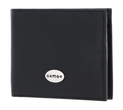Oxmox Leather - Querscheinbörse 6cc 12 cm RFID black von Oxmox