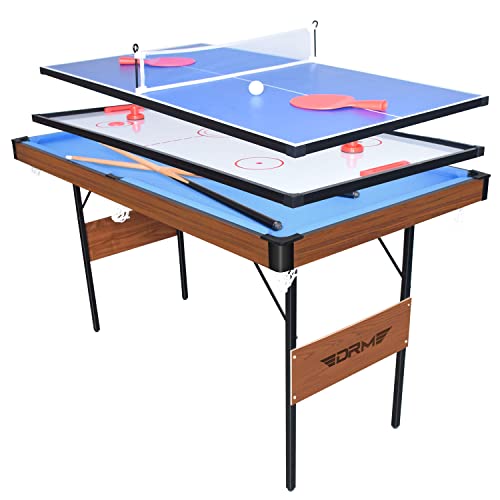 OYE 55Inch 3 in 1 Combo Spieltisch, Faltbarer Billardtisch/Billardtisch, Hockeytisch, Tischtennistisch mit allem Zubeh?r von OYE