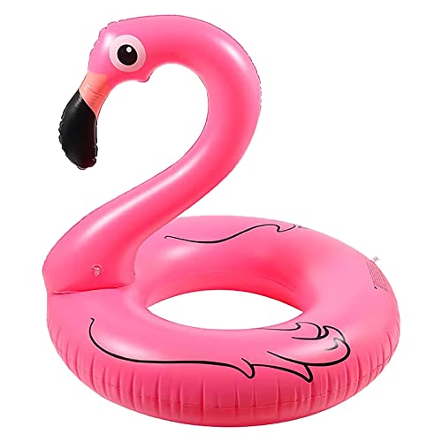 Flamingo Aufblasbar Schwimmbad Schwimmer, Flamingo Pool Glitzer Rose Rot Flamingo Luftmatratze, Riesen Schwimmring Süßes Spielzeug für Poolparty Strand 98 cm für Erwachsene Kinder von Oziral