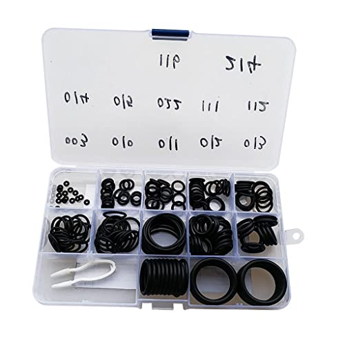 P Prettyia 170pcs 12 Größen Tauchen O Ring Kit Scuba Diving Dichtungsring Set Gummi von P Prettyia