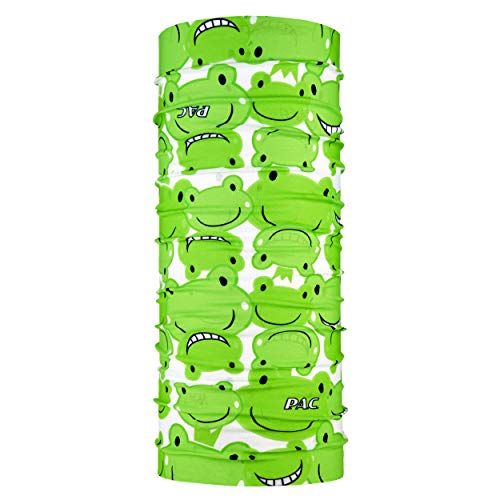 P.A.C. Kids Original Happy Frog Multifunktionstuch - nahtloses Mikrofaser Schlauchtuch, Halstuch, Schal, Kopftuch, Unisex, 10 Anwendungsmöglichkeiten von P.A.C.
