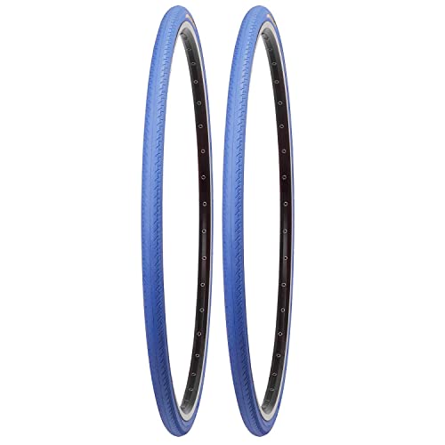 P4B | 28 Zoll Fahrradreifen in Blau (26-622) 700 x 26C | Gerilltes Negativ-Slick-Profil | Langlebige Fahrraddecke | Fahrrad Reifen von P4B
