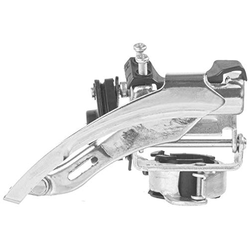 P4B | Fahrradumwerfer | Für 3-Fach / 5-8-fach | 42 Zähne | Schelle 28,6-31,8 mm | Dual Pull Umwerfer | In Silber von P4B