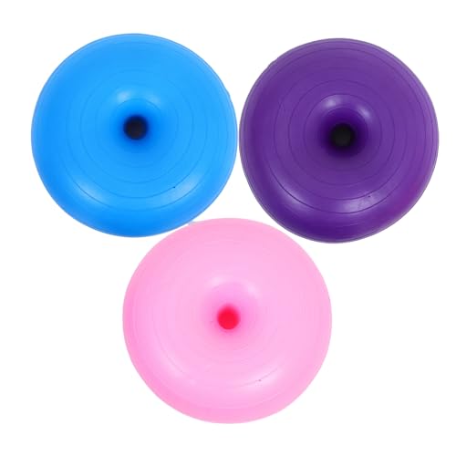 PACKOVE Yoga Ball Set Teilig Inflatable Donut Balance Trainingsball mit Pumpe für Fitness Gym Büro Klassenzimmer Rosa Blau Lila von PACKOVE