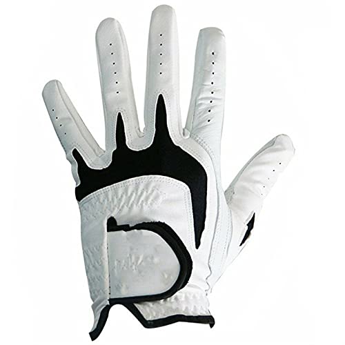 PACUM Golf Handschuh,Golf Gloves 3 stücke Alle Wetter Leder Herren Golfhandschuhe Natürliche Fit Haltbare Linke Hand Rechte Hand (Color : Worn on Left Hand, Size : S) von PACUM