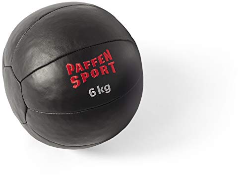PAFFEN SPORT Star Medizinball aus Leder – schwarz – 6 kg von PAFFEN SPORT