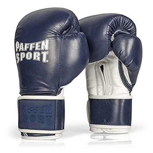PRO Klett Boxhandschuhe für das Sparring Gewicht: 16uz Farbe: Navyblau/weiß von PAFFEN SPORT