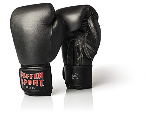 Paffen Sport KIBO Fight Echtleder-Box- und Kampfsporthandschuhe für das Sparring; schwarz; 10UZ von PAFFEN SPORT