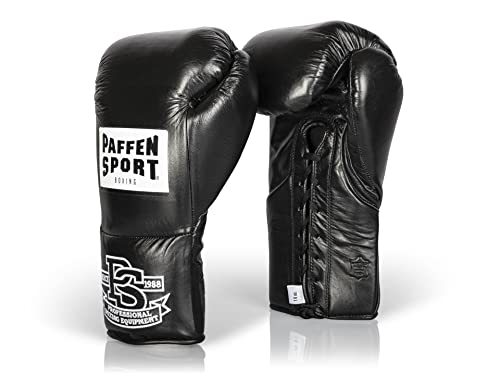 Paffen Sport «PRO Mexican» Boxhandschuhe mit Profischnürung; schwarz; 14UZ von PAFFEN SPORT