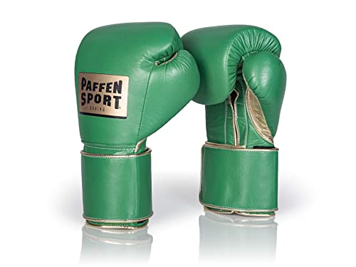 Paffen Sport «PRO Wide» Boxhandschuhe mit Klettverschluss; grün/Gold; 20UZ von PAFFEN SPORT