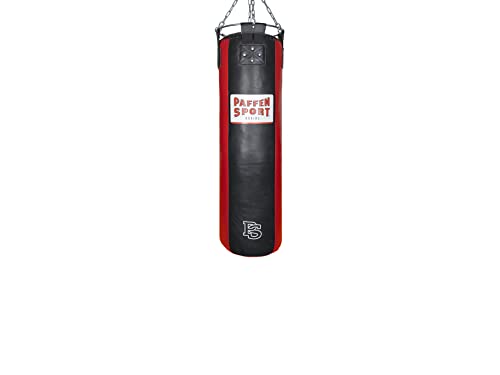 Paffen Sport Star Leder-Boxsack; schwarz/rot; gefüllt; 120cm; 45kg von PAFFEN SPORT