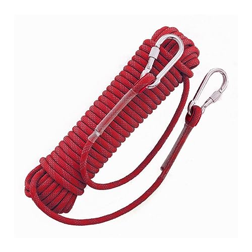 8mm Outdoor-Kletterseil 10M(32ft) 20M(66ft) 30M(98ft) 50M(160ft) 70M(230ft) 150M(492FT) 200M(656FT) Statisches Kletterseil Für Escape-Eiskletterausrüstung Feuerwehr-Fallschirm ( Color : Red , Size : 8 von PAHION