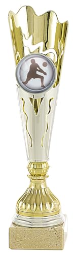 PALLART 7104 – 2 Sportlicher Trophäe mit Design Mini Porta 50 mm hoch PLT Gold 31 cm, Gold, Einheitsgröße von PALLART