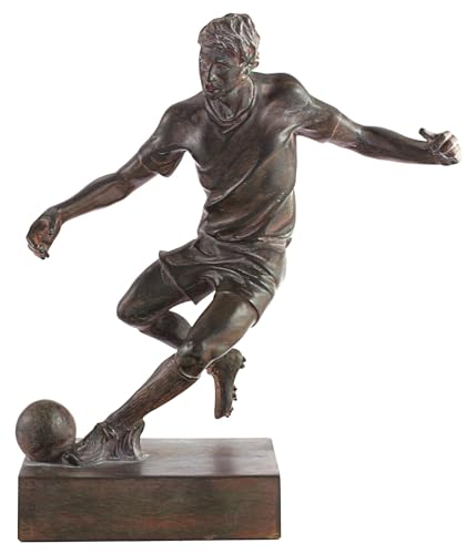 PALLART Sportlicher 7410 Trophäe mit Design D Figur Kunstharz Fußball 32 cm, Bronze, Einheitsgröße von PALLART