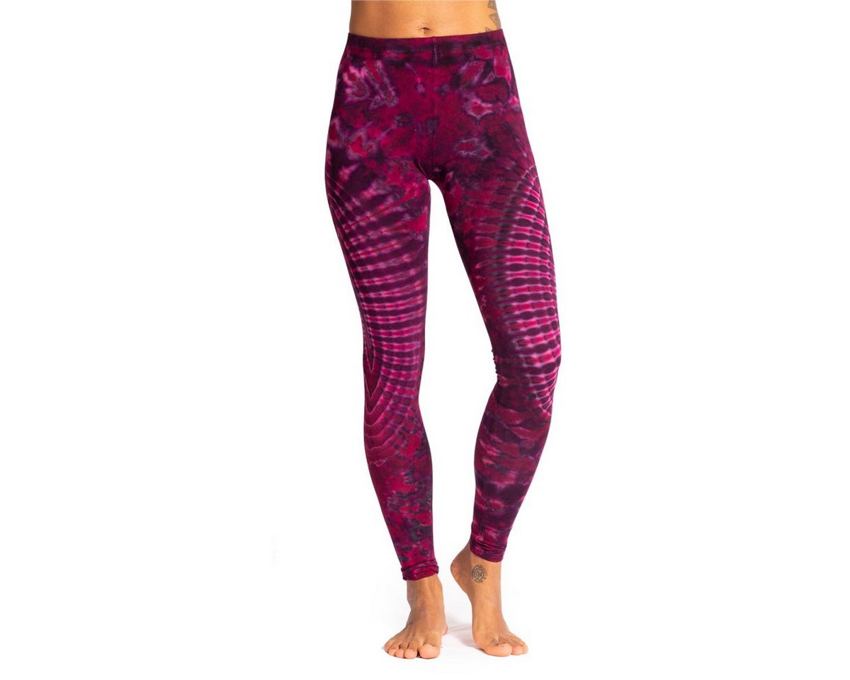 PANASIAM Leggings Unikat Batik Leggings 'Sonne' aus natürlicher Viskose Goa Hose im Batik Look Yogaleggings Sporthose Sportleggings lange Leggings von PANASIAM