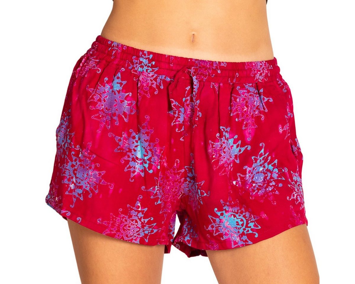 PANASIAM Strandshorts Damen Shorts Wachsbatik für Strand Yoga oder Meditation farbecht und angenehm zu Tragen Relaxshorts Damenshorts kurze Sporthose von PANASIAM