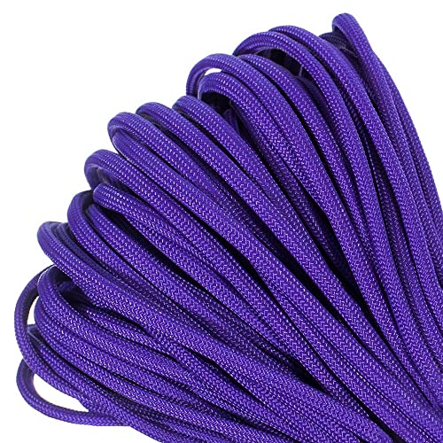 PARACORD PLANET – Commercial Grade Typ III 550 Paracord Nylon 7-Strang-Fallschirmschnur (Lila, 100 Fuß) von PARACORD PLANET