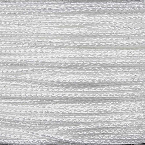 Paracord Planet Micro Cord 1.18mm Diameter 125 Feet Spool of Braided Cord - Available in a Variety of Colors Made in The USA (White) von PARACORD PLANET