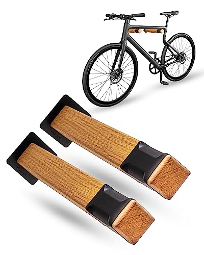 PARAX Fahrrad Wandhalterung - Holz und Fahrradschlauch - Fahrradträger Sticks bis 20 kg - Indoor Fahrrad Aufbewahrung von PARAX