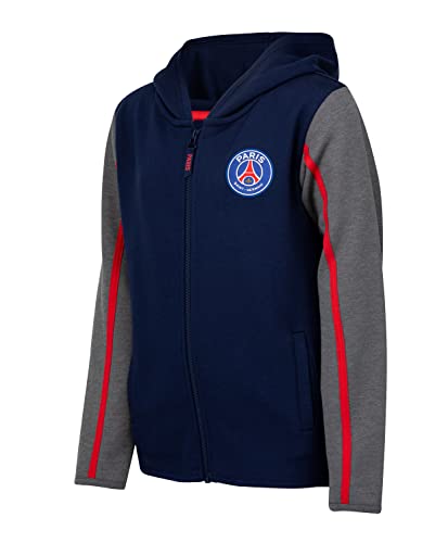 PARIS SAINT GERMAIN Kinder-Sweatshirt mit Reißverschluss und Kapuze PSG Logo Stripes 2022/23 von PARIS SAINT-GERMAIN
