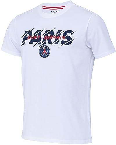 PARIS SAINT-GERMAIN T-Shirt PSG – Offizielle Kollektion, weiß, XL von PARIS SAINT-GERMAIN