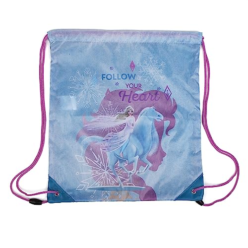 PASO Children's Gym Bag/Sports Bag 36 x 32 cm - Frozen - Blue, blue von PASO
