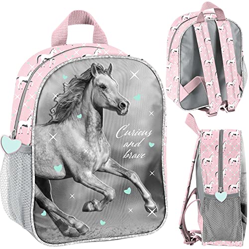 PASO Nursery backpack horse, Grey, Pink, L von PASO