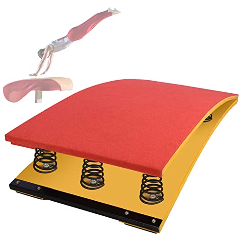 Robustes Gymnastik-Sprungbrett – Gymnastik-Sprungbrett aus Hartholz für Erwachsene und Teenager mit weichem Teppich und rutschfester Gummimatte (Red) von PASPRT