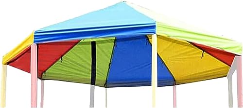 Trampolin-Aufsätze, 2,4 m, Bunte Trampolin-Sonnenschutzabdeckung, regenfestes Trampolin-Zelt für den Außenbereich (One Color 8FT) von PASPRT