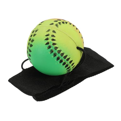 PATIKIL 1,9 Zoll Sport-Handgelenkball, Baseball-Gummirückprall-Armband Handgelenk-Rückprallball Sport am Band zum Üben und Spielen, gemischte Farben von PATIKIL