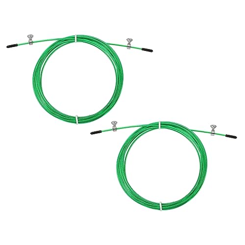 PATIKIL 10Ft Schnellsprung Seil Ersatz Kabel 2 Pack 2.5mm Profi Springseil Stahl Draht Ersatz für Hochgeschwindigkeit Sprungseile Grün von PATIKIL