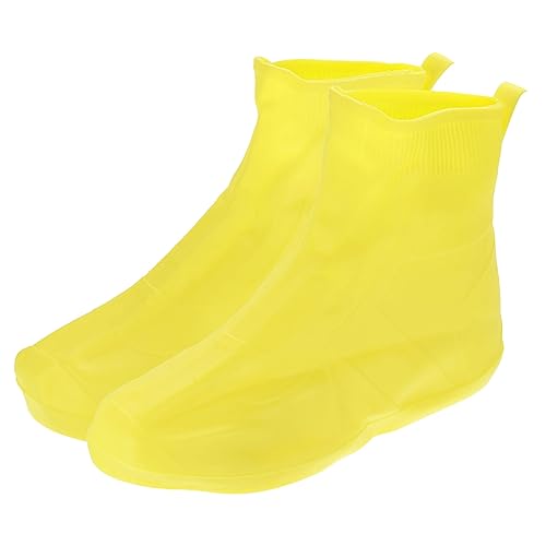 PATIKIL 1Stk. L wasserdichte Schuhe Abdeckung Silikon rutschfeste Überschuhe Gelb von PATIKIL