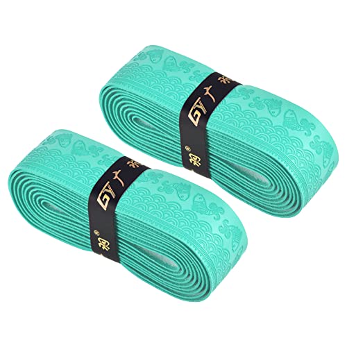 PATIKIL 2 Stück 5.9ft Schläger Über Griff Ersatz PU Verlängern Grip Band rutschfest Absorbieren Schweiß für Tennis Badminton Angelrute Türkis von PATIKIL