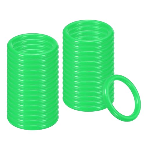 PATIKIL 2 Zoll Kunststoff Ringwurf Ringe für Flaschen, 30er Pack Karneval Ringe Kunststoff Reifen für Geschwindigkeit und Agilität Übung Outdoor Party Gefallen, Grün von PATIKIL