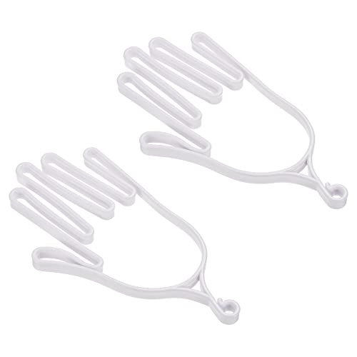 PATIKIL 2Pack Golf Handschuh Plastik Halter Rack Trockner Rahmen für Sportschuhe Weiß von PATIKIL