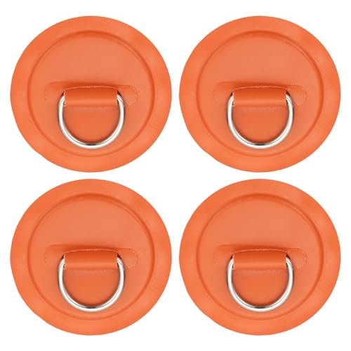 PATIKIL 3,1" Paddle Board D-Ringe, 4 Stück Edelstahl D-Ring PVC Patch Pad Kein Kleber enthalten für Schlauchboot Kajak aufblasbares Boot Surfbrett, Orange PATIKIL 3,1" Paddle Board D-Ringe, 4 Stück Edelstahl D-Ring PVC Patch Pad Kein Kleber enthalten für Schlauchboot Kajak aufblasbares Boot Surfbrett, Orange von PATIKIL