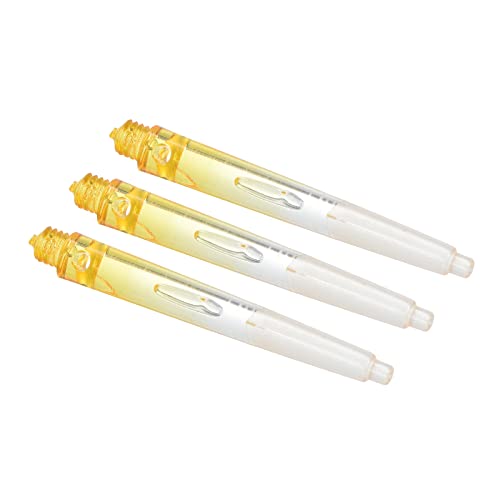 PATIKIL 45mm Dartschäfte Medium 2BA Gewinde Nylon Dartstiele Dart Zubehör für Stahl Spitze - 3 Pack (Weiß Gelb) von PATIKIL