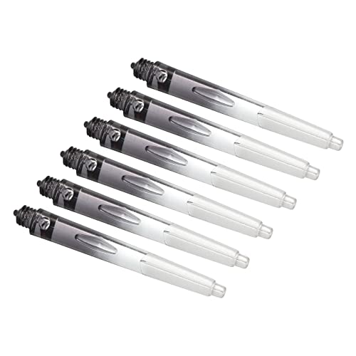 PATIKIL 45mm Dartschäfte Medium 2BA Gewinde Nylon Dartstiele Dart Zubehör für Stahl Spitze - 6 Pack (Weiß Schwarz) von PATIKIL