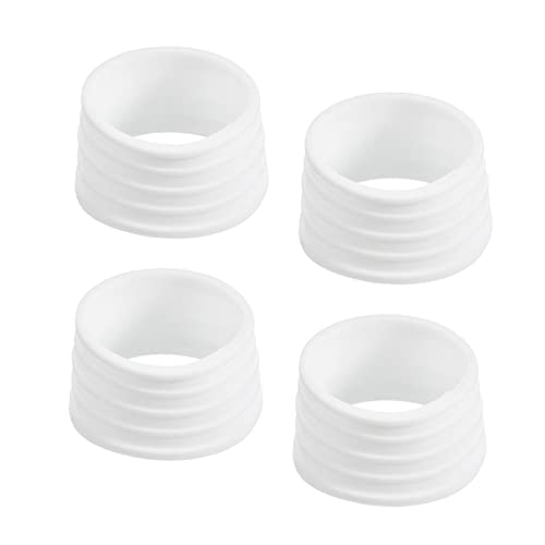 PATIKIL 4Pack Badminton Schlägergriff Greifring Tennisschläger Fixring Griffband Gummi Ring rutschfest Absorbierend Übergriff Stelle Weiß von PATIKIL