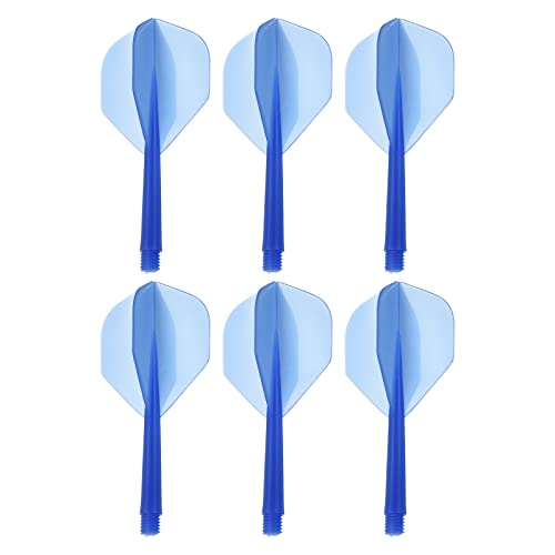 PATIKIL 6Pack Integrierte Dartwelle und Flüge Dauerhafter Plastik Pfeilflug Set Durchsichtig Blau von PATIKIL