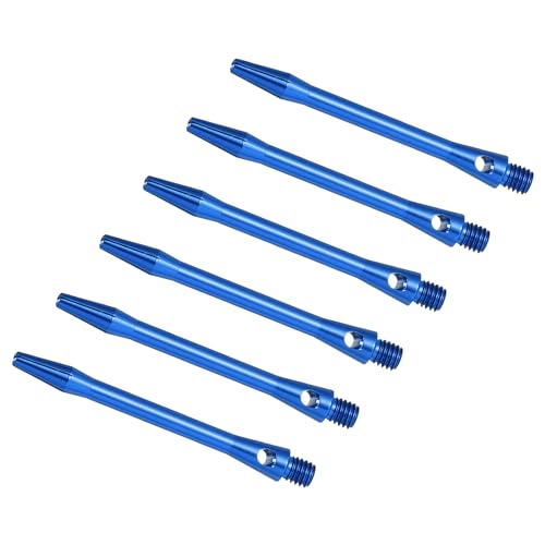 PATIKIL Dart Schäfte 48mm/1,9 Zoll, 6er Pack 2BA Gewinde Aluminium Dart Stiele Dart Zubehör für Steeldart, Blau von PATIKIL