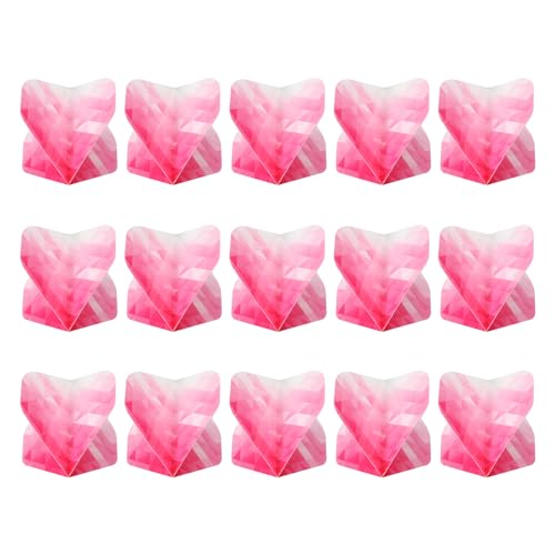 PATIKIL Extra Dicke Standard Pfeilflüge 15 Pack Langlebige Flüge für Verbesserte Leistung Geometric Modell Rosa Weiß von PATIKIL