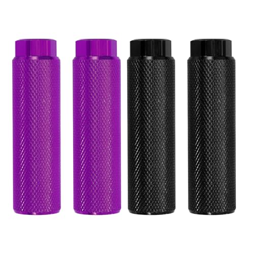 PATIKIL Fahrrad-Pegs passen auf 3/8-Zoll-Achsen, 4er-Pack Aluminiumlegierung Anti-Rutsch-Fußfahrrad-Pegs für BMX Mountain Dirt Bike Cycling Rear Stunt Pegs, Lila/Schwarz von PATIKIL